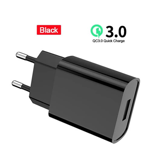 Black-EU VOXLINK USB зарядное устройство 3,0 18 Вт быстрое зарядное устройство для телефона для iPhone X xs 8 7 iPad samsung Galaxy s8 s9 s10 Galaxy htc Xiaomi huawei Nexus - Тип штекера: Black-EU