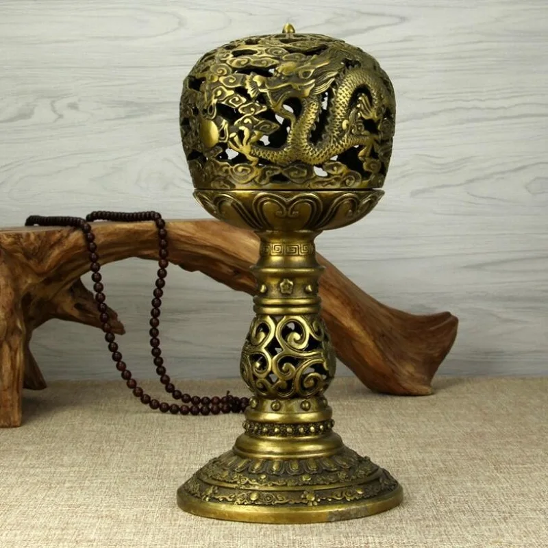 

Pure copper incense burner Office desktop furnishings Buddhist hall offerings