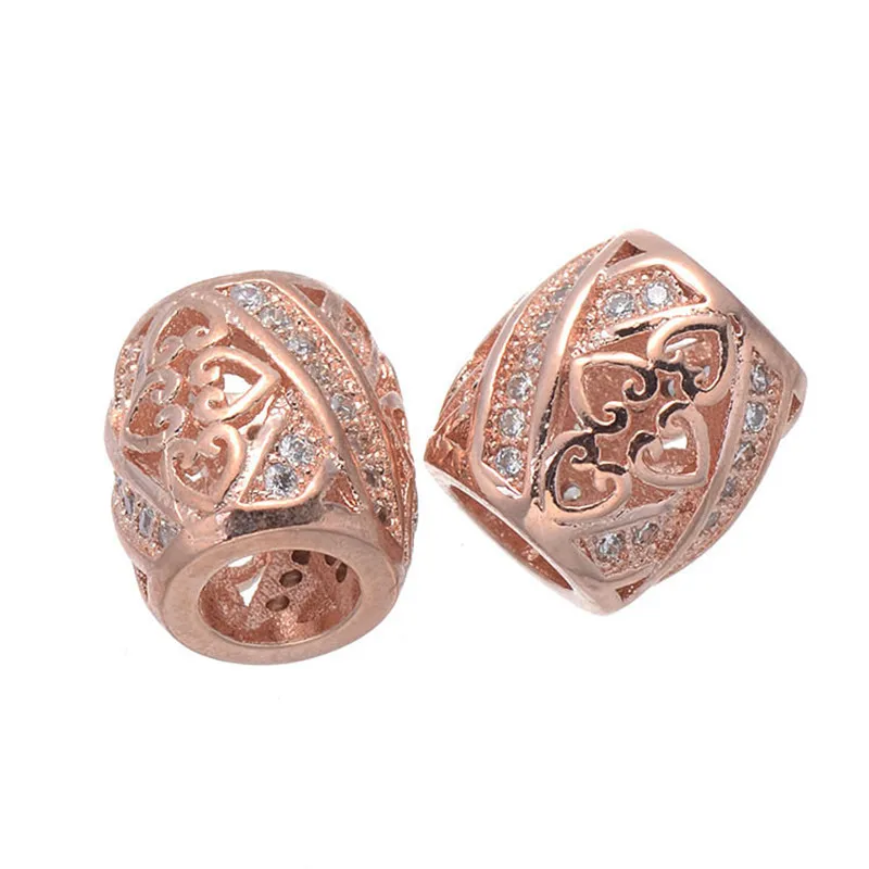 Бусины из золотистого/розового золота/родия 10 Х100 мм ювелирные изделия сделай сам