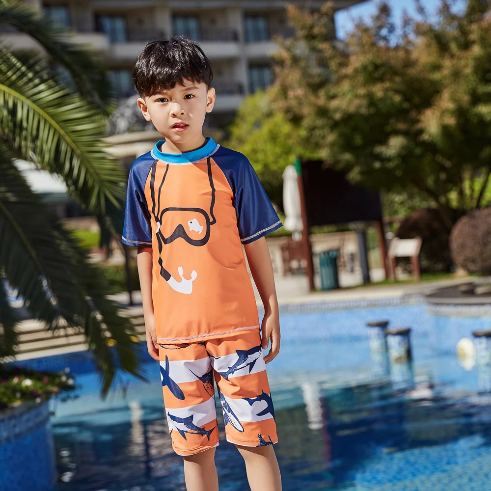 Купальный костюм для мальчиков не выцветающий 2 предмета костюмы со шляпой Милый