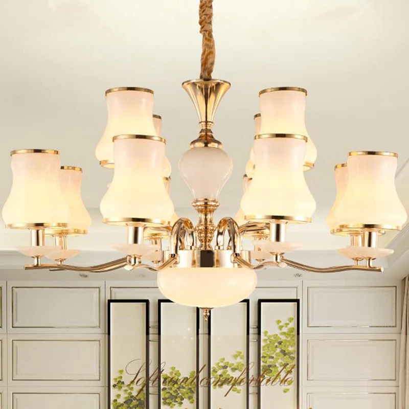 Роскошная Европейская люстра из цинкового сплава светодиодный светильник