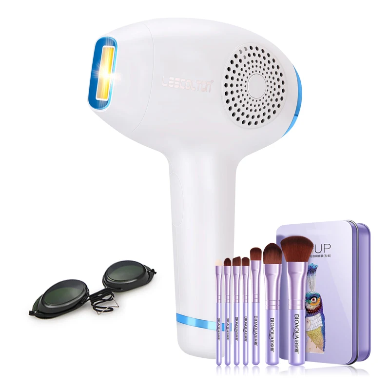 With Makeup Brush Lescolton 4в1 IPL эпилятор холодного удаления волос T011C постоянный лазер для домашнего бикини триммер электрический Фотоэпилятор - Цвет: With Makeup Brush