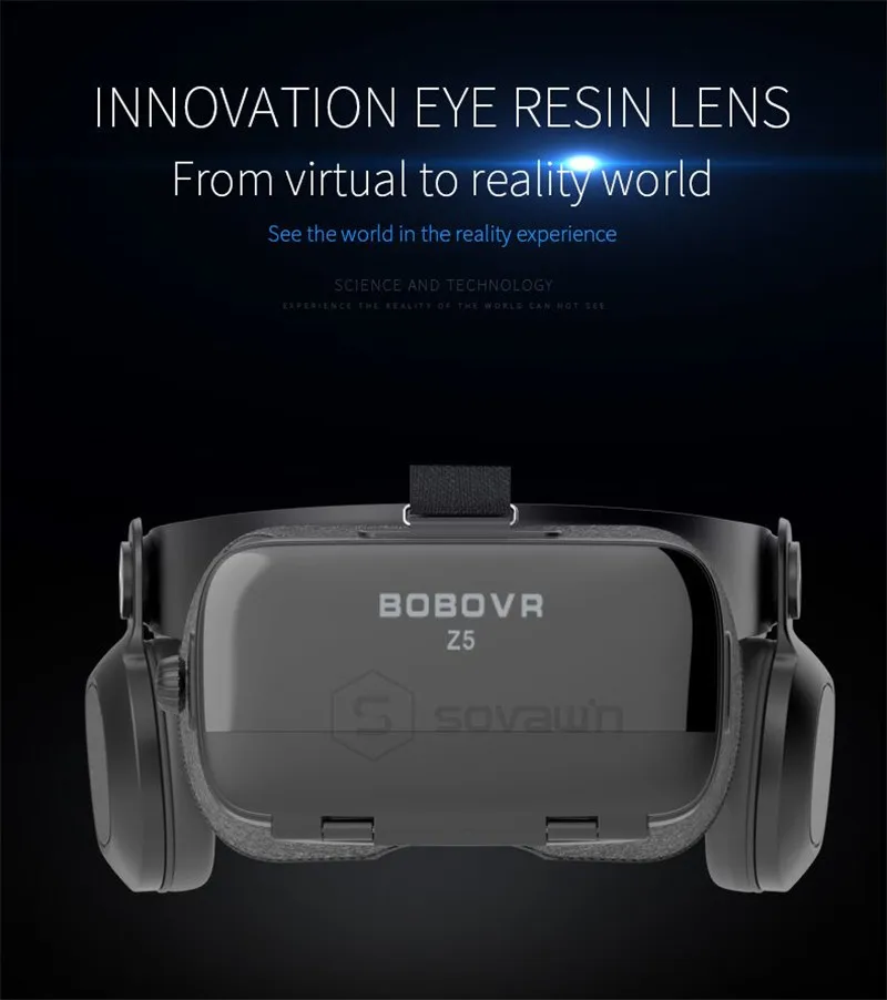 Bobovr Z5 3D VR Очки виртуальной реальности очки погружения Android 120 FOV Google Cardboard шлем для 4-6,2 'смартфон