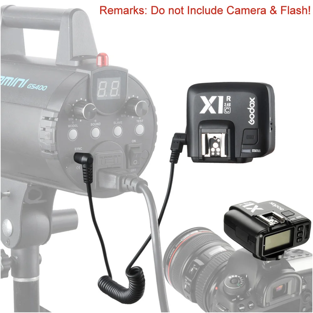 Godox X1C ttl 2 4G Беспроводной передатчик + приемник-2 шт.) триггера для вспышки Canon D800 D3X D3