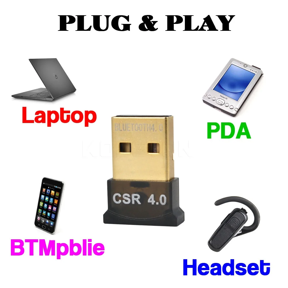 New USB Bluetooth Adapter V4.0 Dual Mode Wireless Dongle Computer Portable For Win 7 8 10 Vista XP | Компьютеры и офис