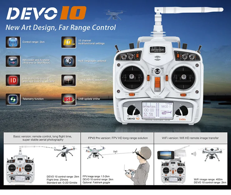 Квадрокоптер Walkera Runner 250 Advance GPS RC с пультом дистанционного управления DEVO 10 RTF