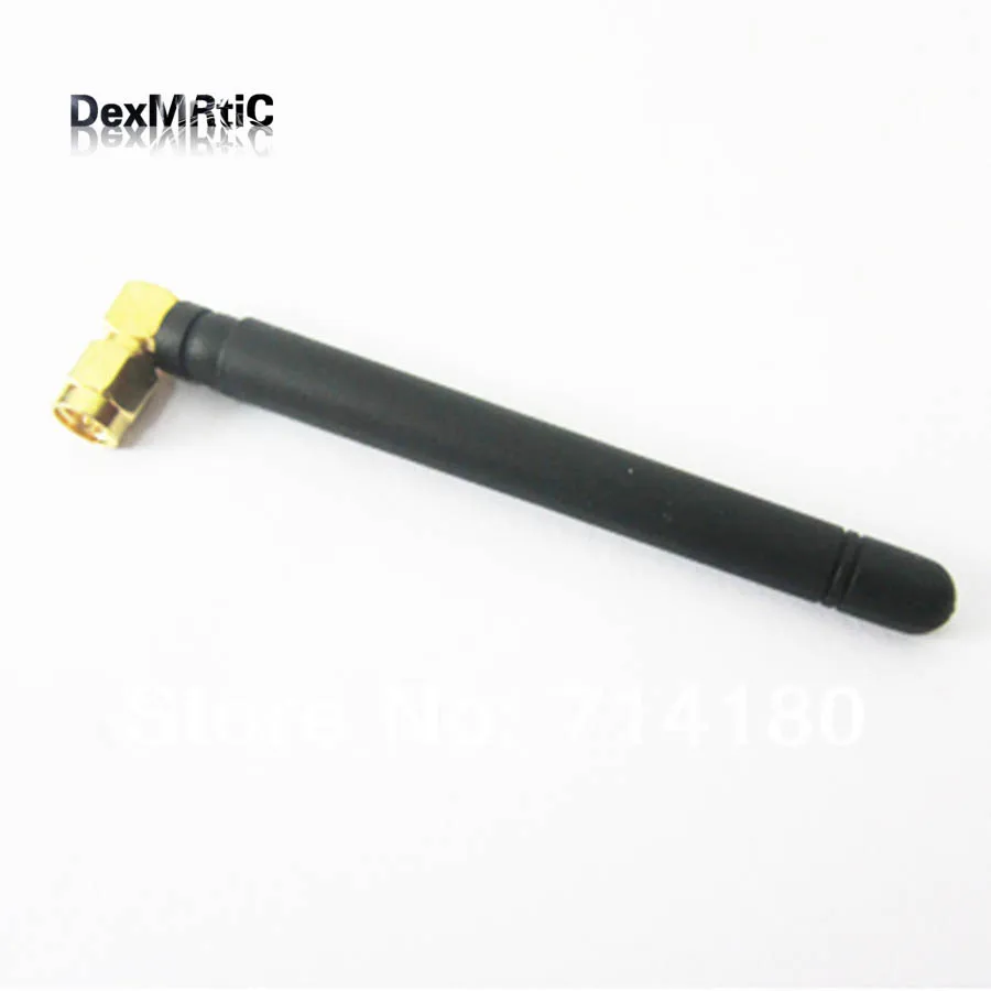 

1PC 433Mhz Antenna 2dBi SMA Right Angle Male Connector 106mm long radio aerial Wholesale