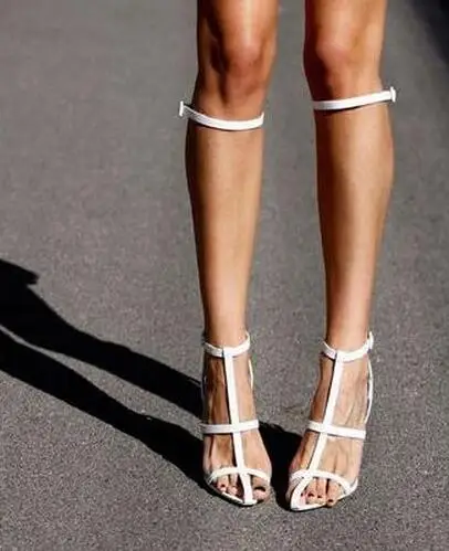 Сандалии гладиаторы на Высоком толстом каблуке босоножки с ремешком щиколотке