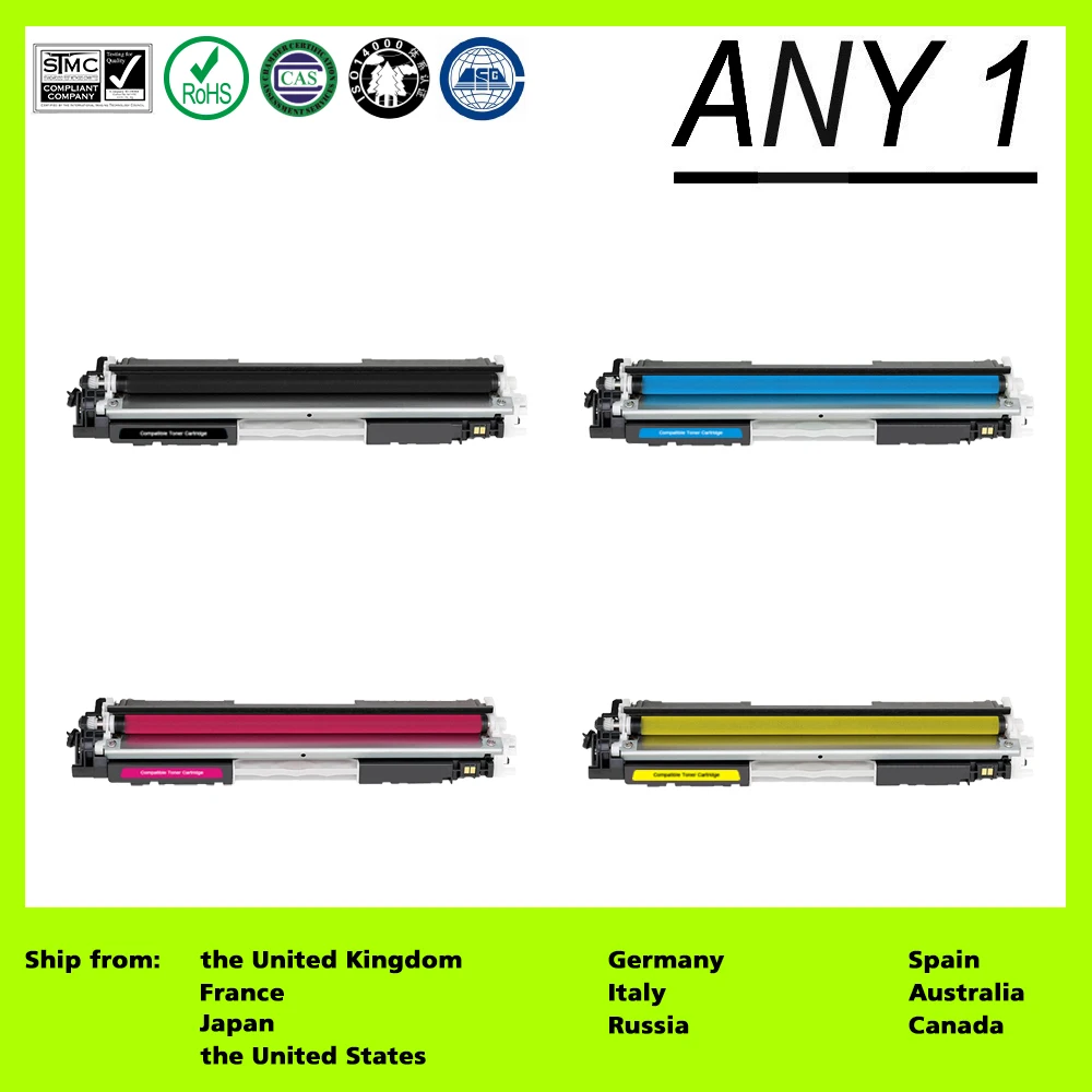 Любой 1 совместимый для 130A CF350A CF351A CF352A CF353A (1-Pack) Тонер-картридж hp color LaserJet Pro MFP