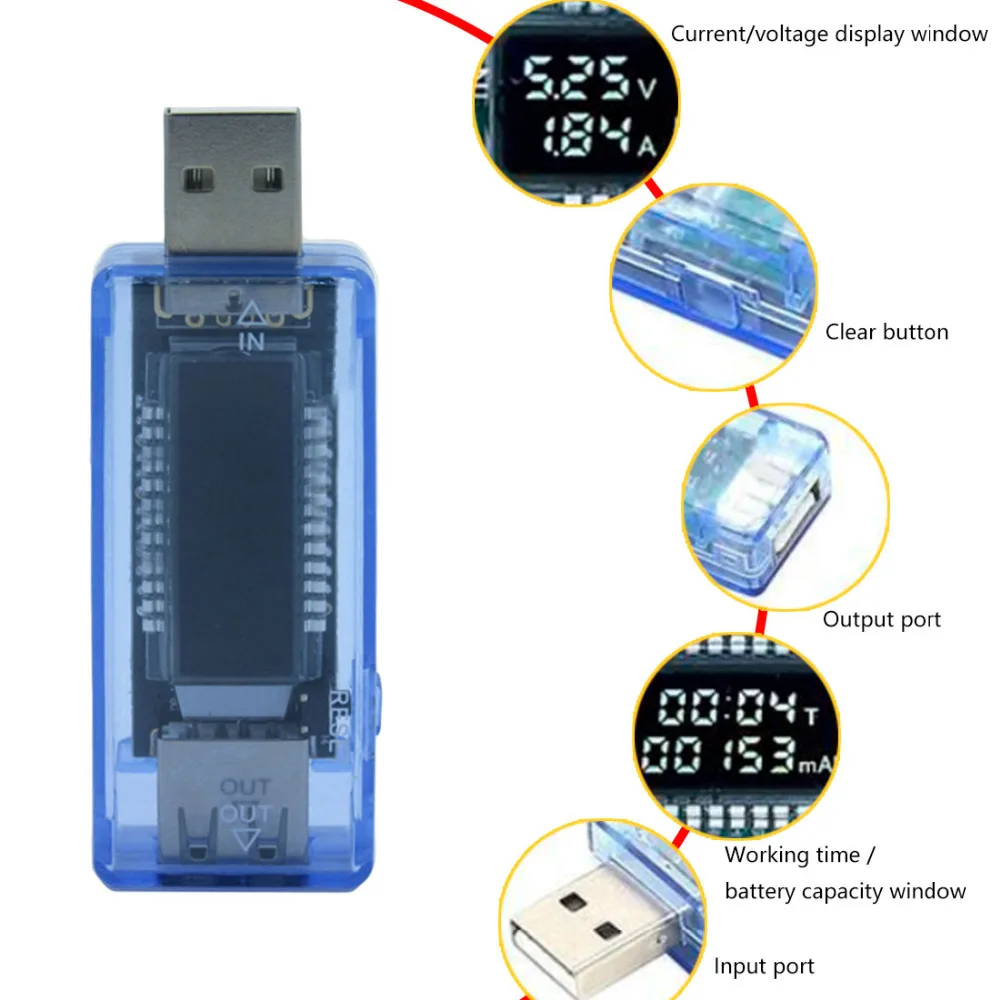 Зарядное устройство USB 3 в 1 медицинский мобильный детектор уровня мощности