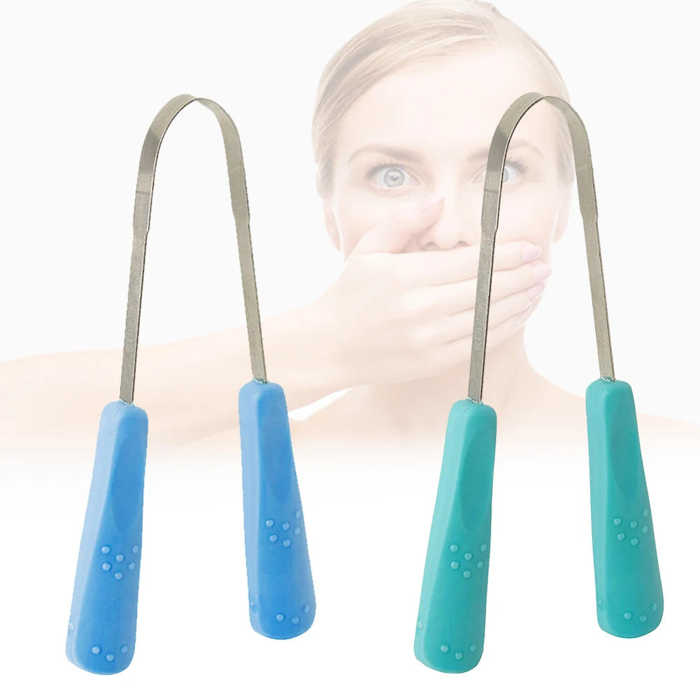 Скребок язык из нержавеющей стали очиститель безопасный гигиена полости рта