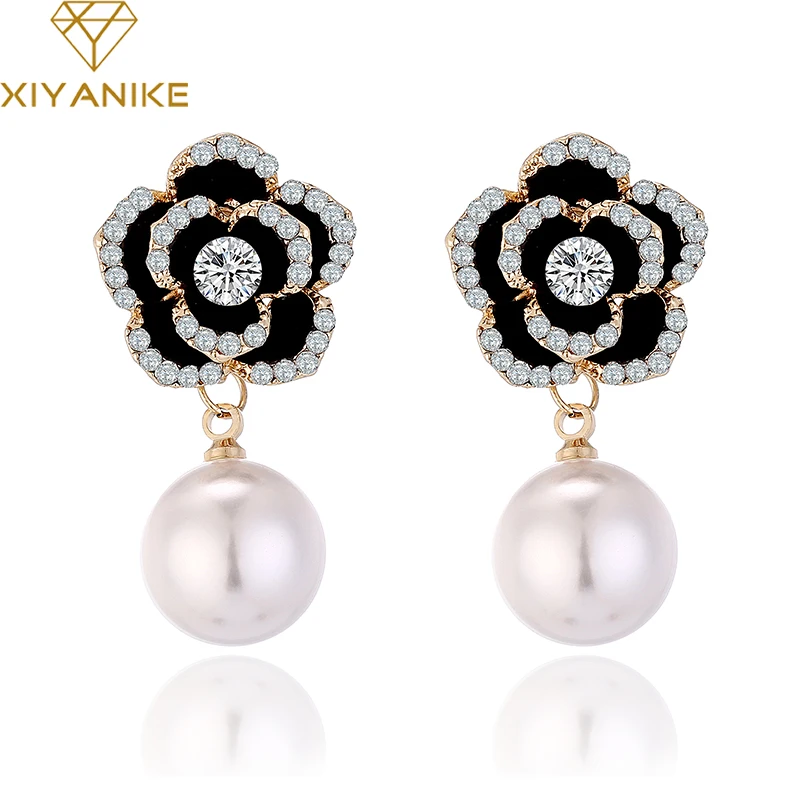 Серьги подвески с искусственным жемчугом E382|earrings for|dropping earrings for womendrop |