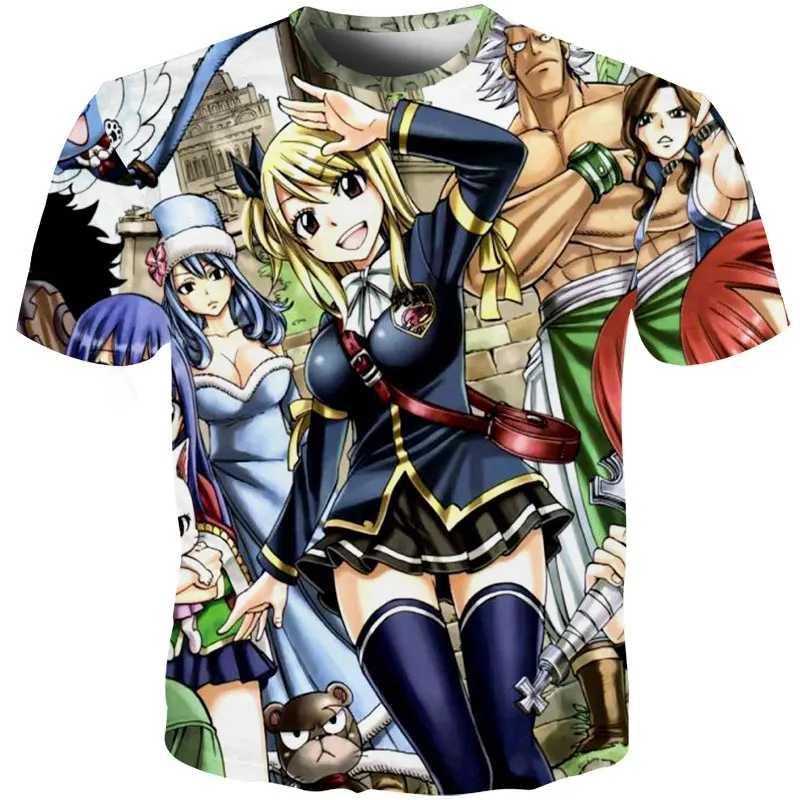 Cloudstyle Fairy Tail Lucy Мужская 3D футболка крутая Повседневная Топ футболки Мода Аниме