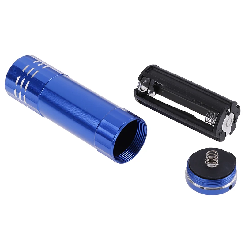 1 шт. мини алюминиевый УФ ультрафиолетовый 9 Светодиодный фонарь вспышка