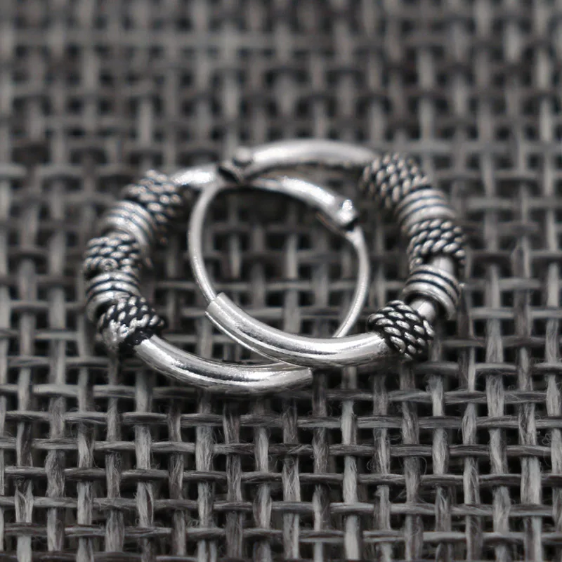 Винтажные серебряные круглые серьги Aretes для влюбленных, круглые серьги-кольца для женщин, кольца для ногтей, женские серьги-кольца в стиле панк