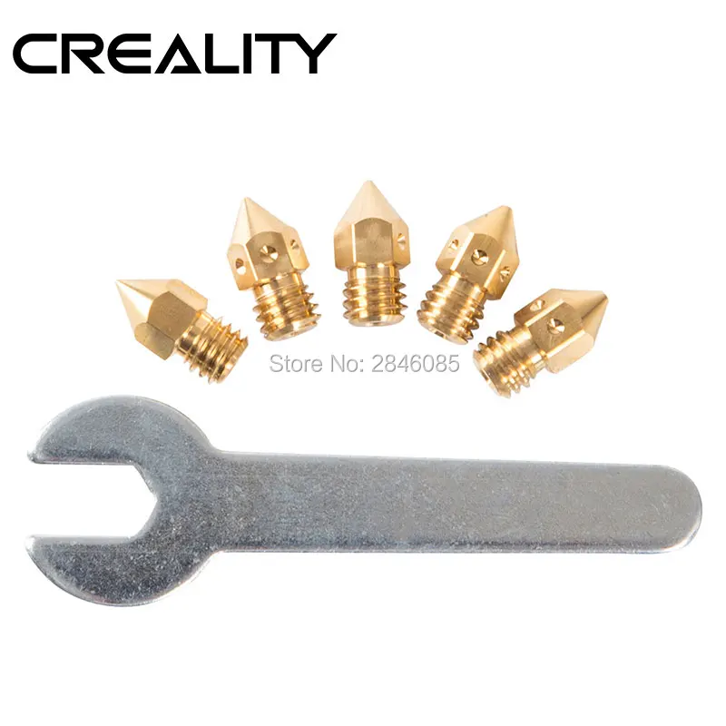 CREALITY части 3d принтера расширенный размер сопла 1*0,2 мм/2*0,4 мм/1*0,6 мм/1*0,8 мм для 1,75 мм Экструдер печатающая головка латунь MK8 Makerbot