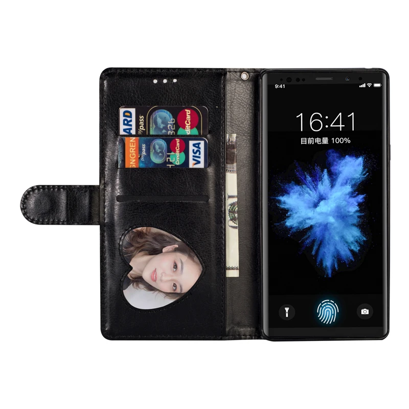 Блестящий чехол для Samsung S8 S9 Plus Note 9 8 откидной кожаный бумажник с украшением Galaxy S6