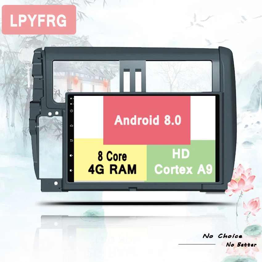2 Din Prado Android 8 0 Восьмиядерный 9 дюймов 1024*600 автомобильный dvd плеер GPS навигация для