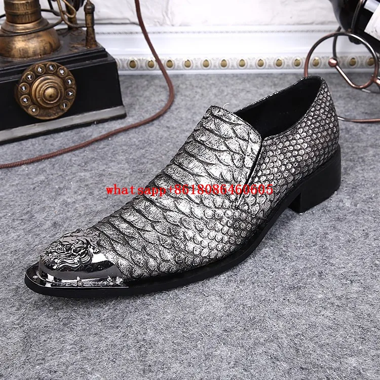 Мужские кожаные туфли с квадратным носком серебристые синие|shoes for|shoes for menshoes men |