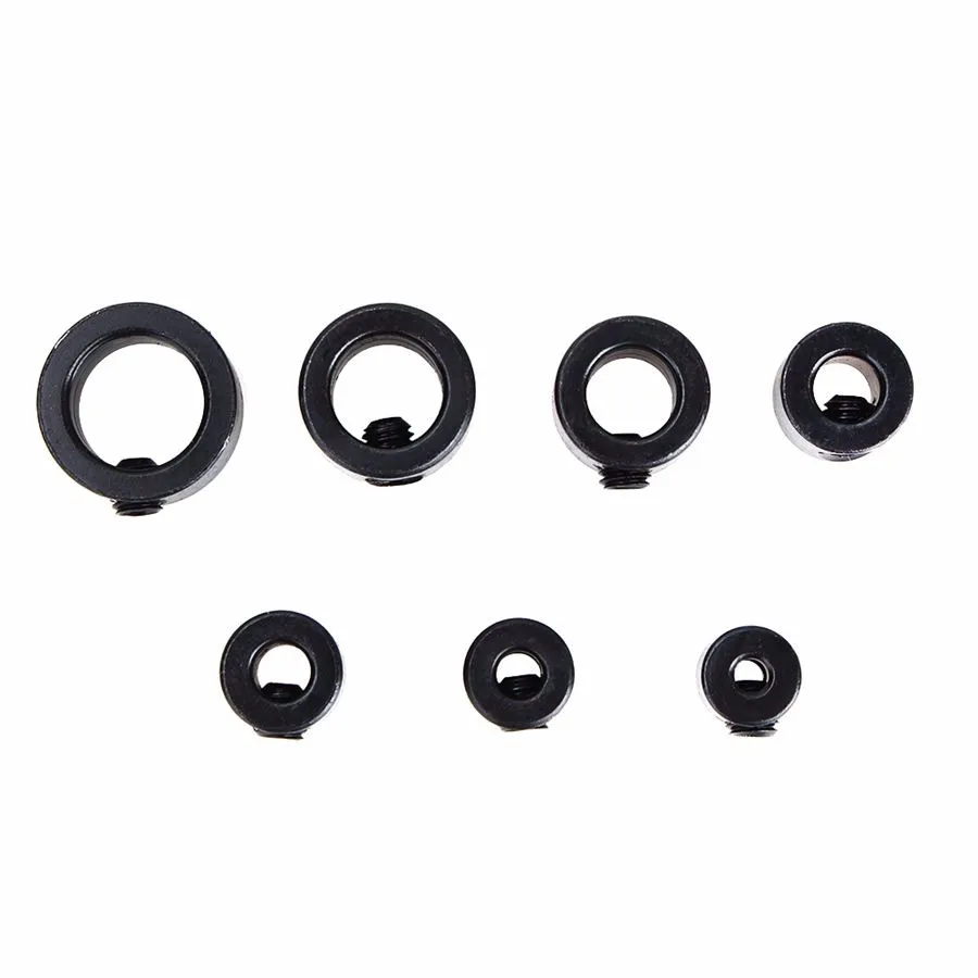 

Hot sale 7 pieces/lot 3-12mm drill bit depth stop collar locator spacer ring locator woodworking drill bit Allen wrench