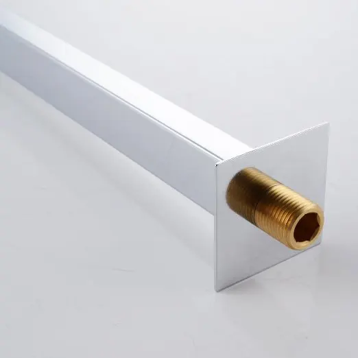 Замена ванная комната 16-дюймовые Душа Арм с Фланцем ПРЯМОУГОЛЬНЫЕ полированный