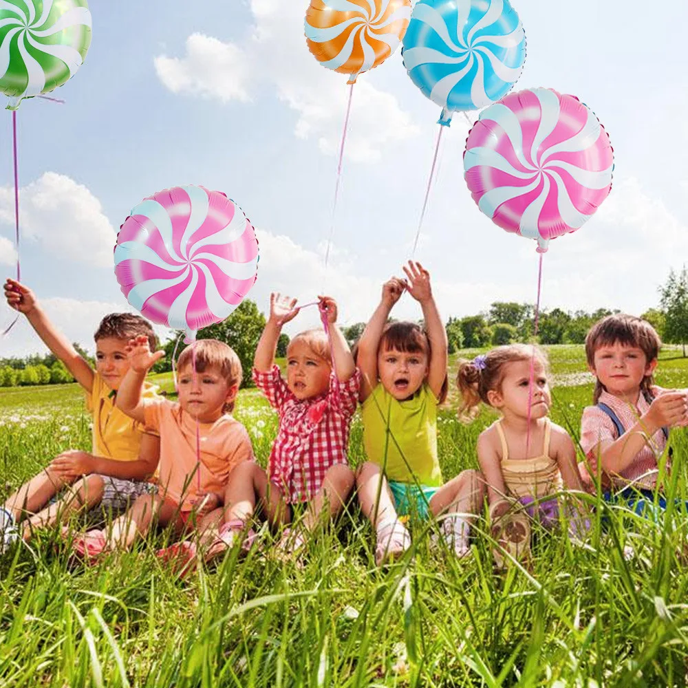 Шары и аксессуары 5 шт фольги круглые конфеты леденец воздушные шары День