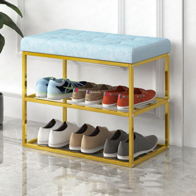 

1Shoe bench home doorway Shoe stool can sit shoe rack rectangular stool simple shoe rack European storage stool