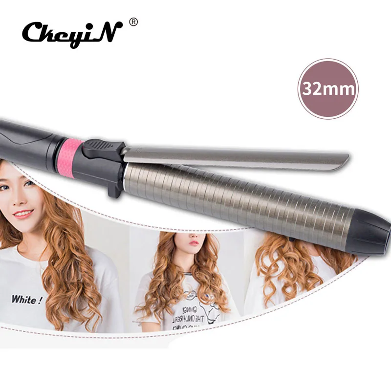 Щипцы для завивки волос 32 мм профессиональные инструменты укладки титана с