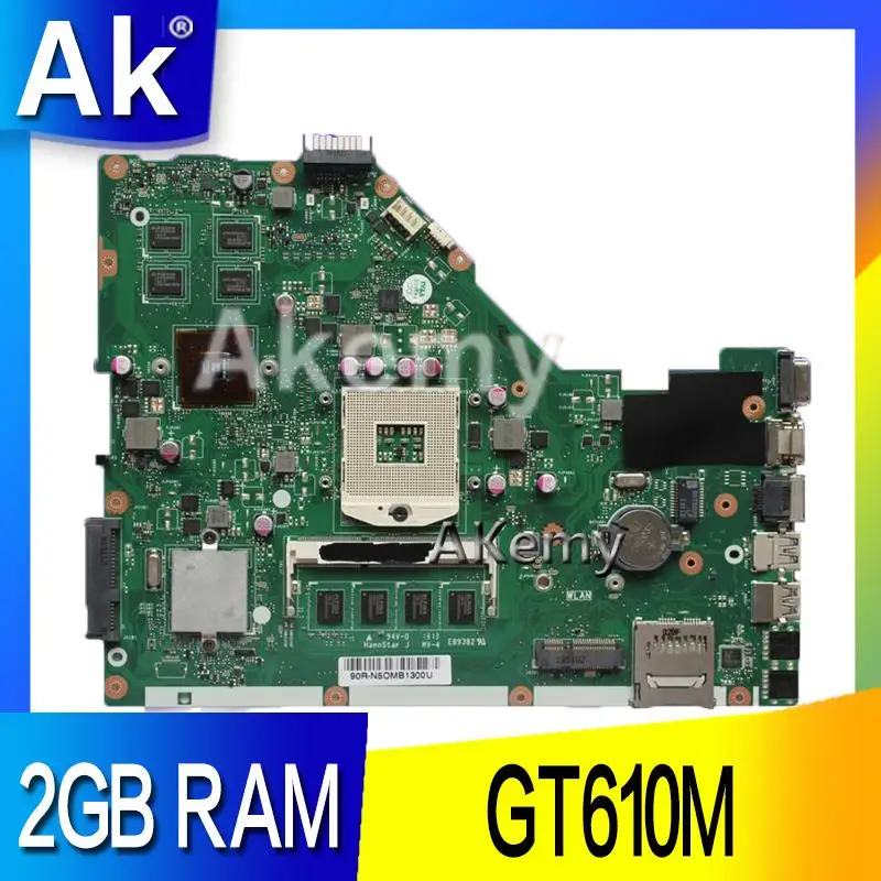 AK X55VD материнская плата для ноутбука For Asus X55V X55 тест оригинальная REV2.1/REV2.2 GT610M 2 Гб