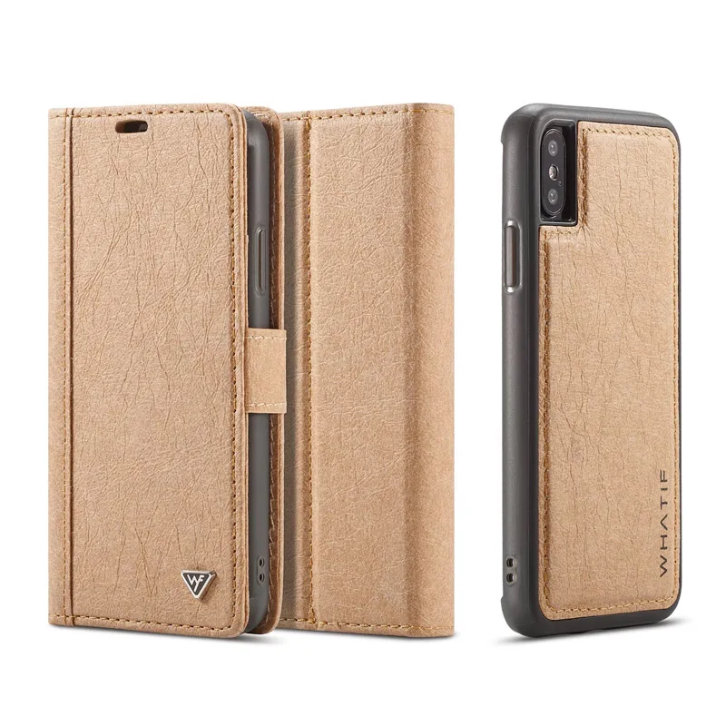 Brown Для iPhone 11 Pro Max роскошный блокнот, ПУ искусственная кожа крафт-бумага откидная подставка чехол для iPhone 6 6s 7 8 Plus Xr Xs Max X Fundas чехол - Цвет: Brown