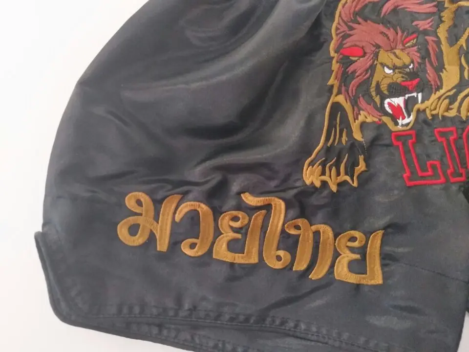 Шорты с вышитым львом муай тай|muay thai shorts|thai shortsmuay |