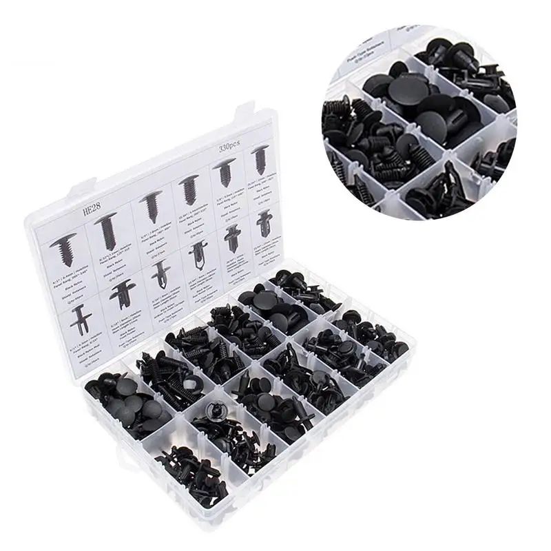 

High quality 330PCS 12 Sizes Body Retainer Push Pin Rivet Clip Mouldings Trim Panel Car Autos