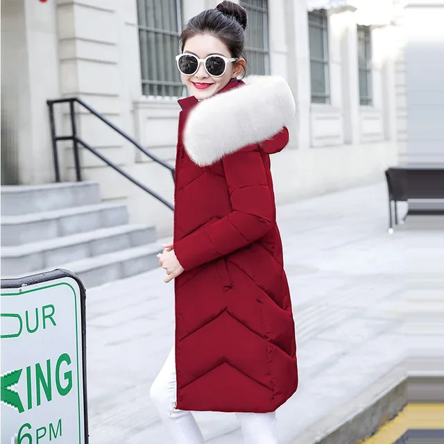 Winter Jacket Women New 2022 Winter Warm Down Jacket female Long Parkas Artificial Fur Collar Big Size 7XL Women Winter Coat 3