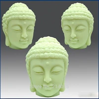 diy 3d buddha head handmade silicone soap cake decoration candle mold