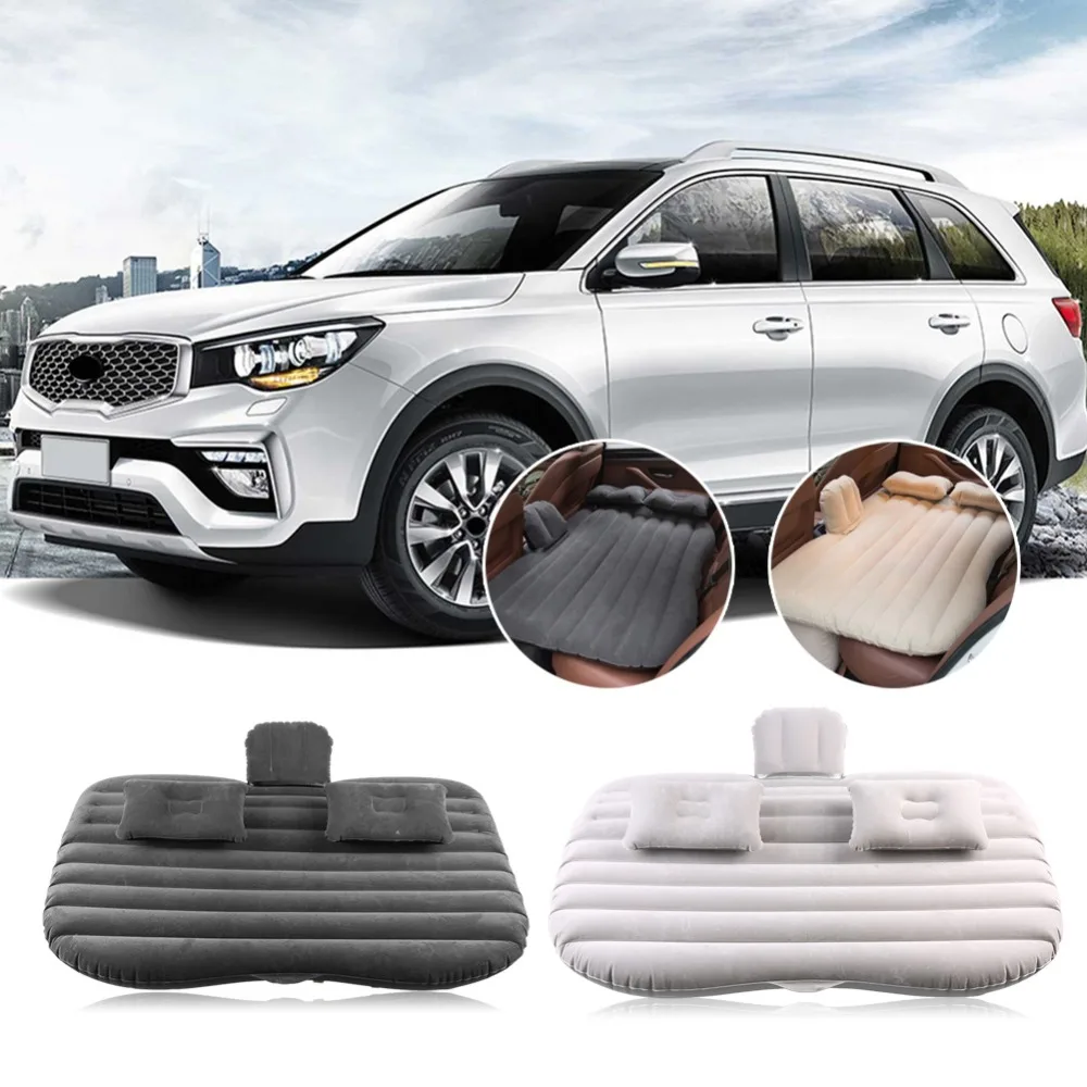 

PVC Car Electric Air Pump Inflatable Bed Back Seat Mattress Airbed for Rest Sleep Travel Camping Storage Bag Bearing 150Kg
