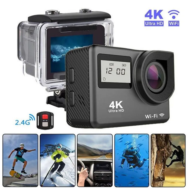 Sansnail экшн камера Full HD 4K 30fps WIFI 2 0 &quotэкран мини шлем Водонепроницаемая