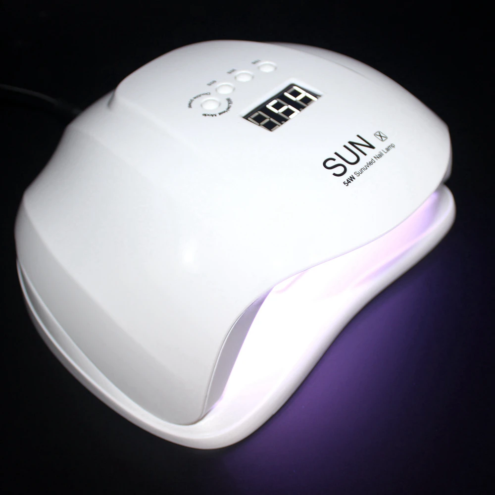 Сушилка для ногтей SUNX Plus 54W UV LED SUN Polish Lamp Gel для вылечивания маникюра световым инструментом автоматического датчика.