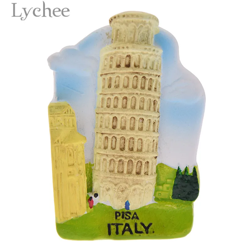 Lychee Пизанская башня магнит на холодильник креативный 3D пейзаж магниты