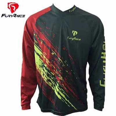 FRJ0023GRE FURY Racing, Мужская одежда для велоспорта, для езды на мотоцикле, для езды на велосипеде, с принтом совы, DH BMX, для спуска на горном велосипеде, MTB, для гонок, велосипедная рубашка - Цвет: FRJ0023GRE