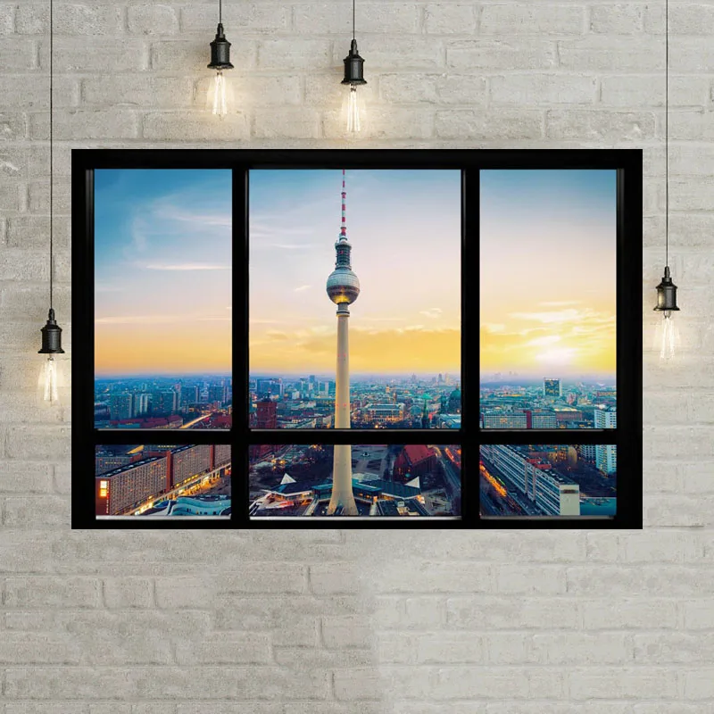 Путешествия по миру Нью-Йорк Ночной пейзаж Амстердам искусство картина маслом