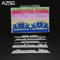 azsg letter line cutting mold diy scrapbook birthday album decoration diy handmade