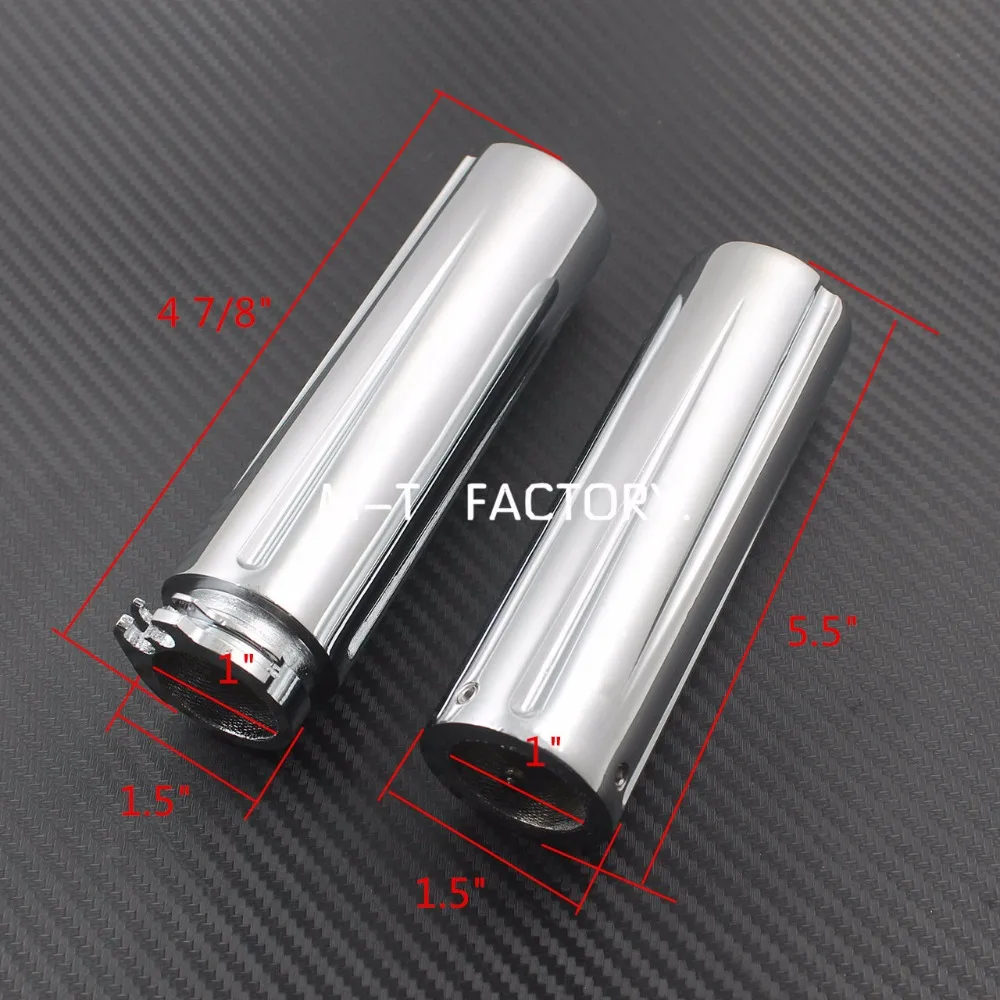 Универсальные хромированные ручки 1 дюйм для мотоцикла алюминиевый руль Harley Yamaha