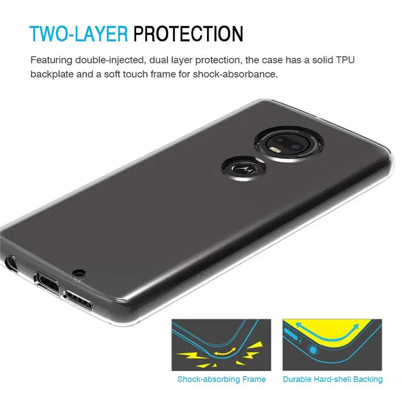 For Motorola Moto G7 Case Silicone Transparent Back Cover Phone XT1965 G 7 MotoG7 | Мобильные телефоны и аксессуары