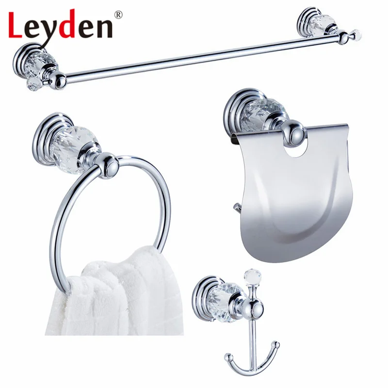

Leyden роскошный Кристальный хромированный держатель для полотенец, крючок для одежды, держатель для туалетной бумаги, кольцо для полотенец, н...