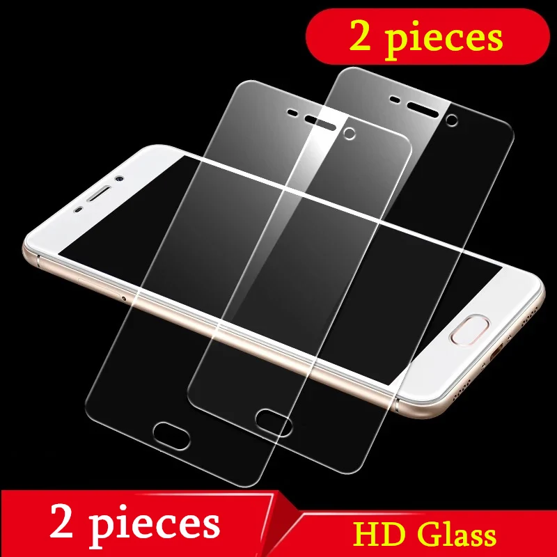 HD glass 2pcs 2 шт., закаленное стекло для Meizu M6 Note, 5,5 дюймов, защита экрана 9 H, 2.5D, против Blu-ray, защитное стекло, пленка для Meizu M6, 5,2 дюймов - Цвет: HD glass 2pcs