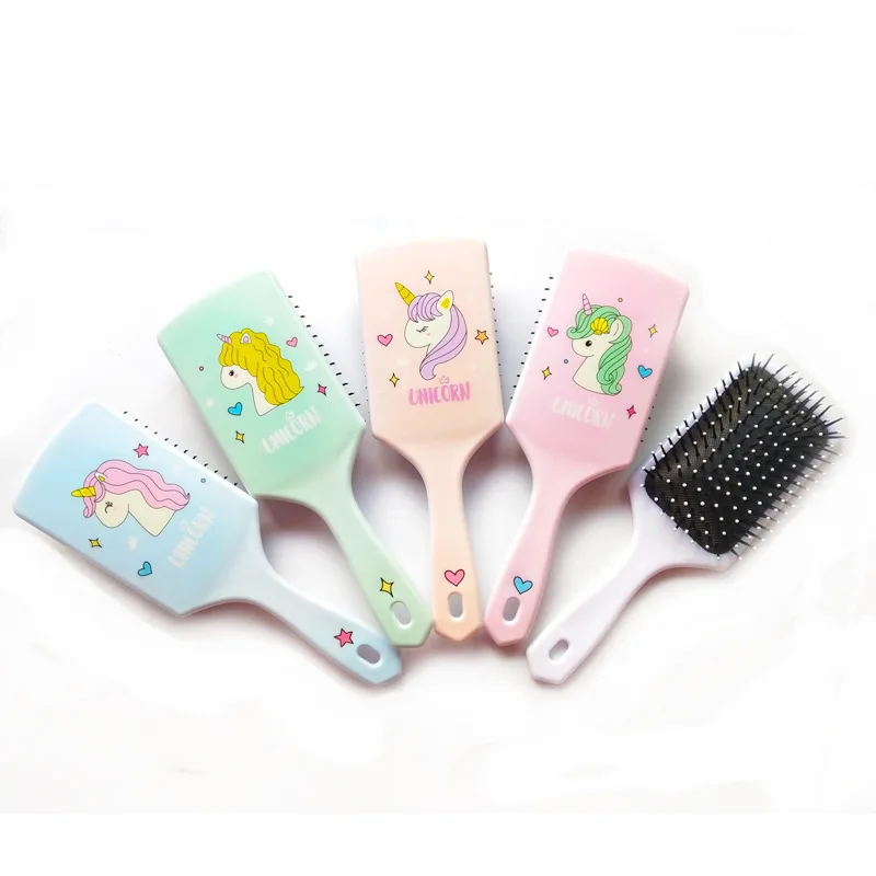 Единорог мультфильм милое животное Антистатическая щетка для волос Массажная