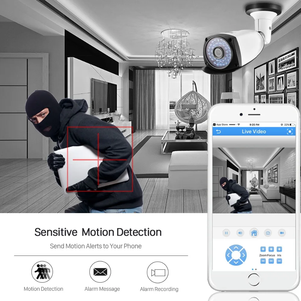 H.265 5MP HD 48V POE IP Camera 3MP Outdoor Waterproof Infrared 25M Night Vision ONVIF CCTV Security Video Surveillance Camera IP