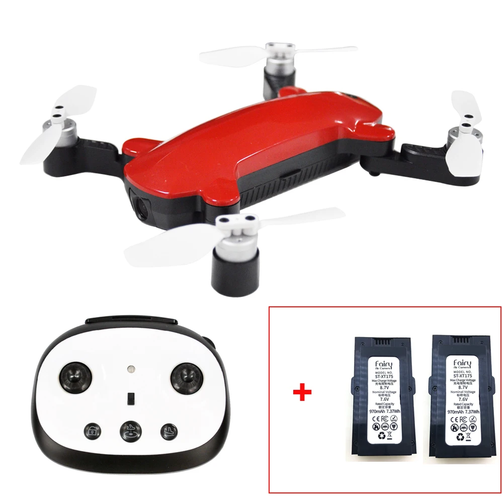 (С 2 батареями) складной бесщеточный Квадрокоптер Simtoo Fairy с передатчиком WifI FPV 1080P