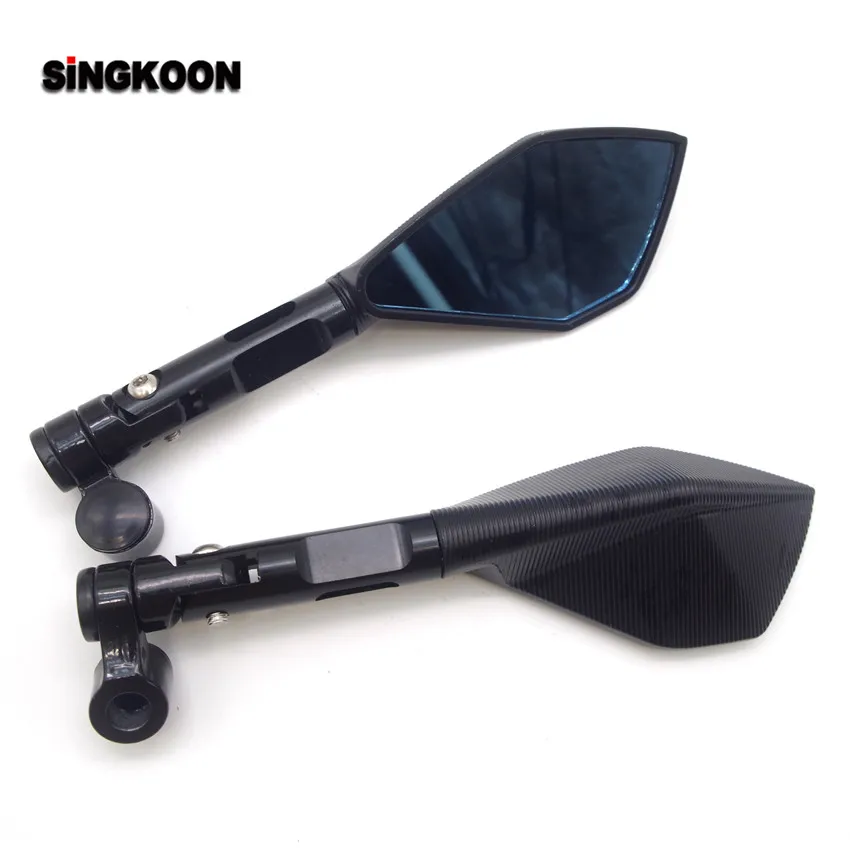 CNC алюминиевые зеркала заднего вида для мотоцикла голубое стекло боковое зеркало