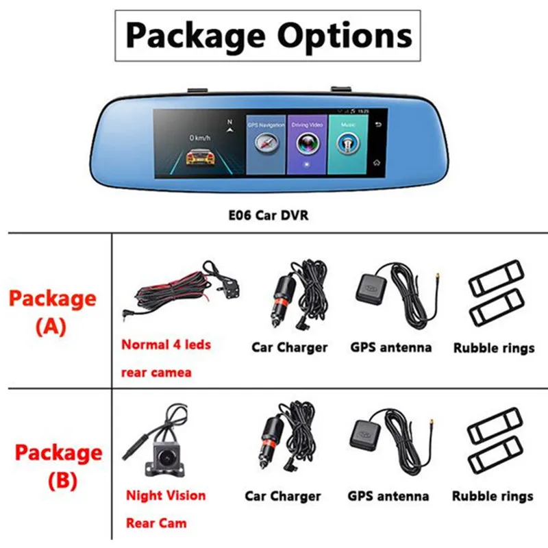 4G Android двойной объектив Автомобильный видеорегистратор 7 84 &quotсенсорный ADAS